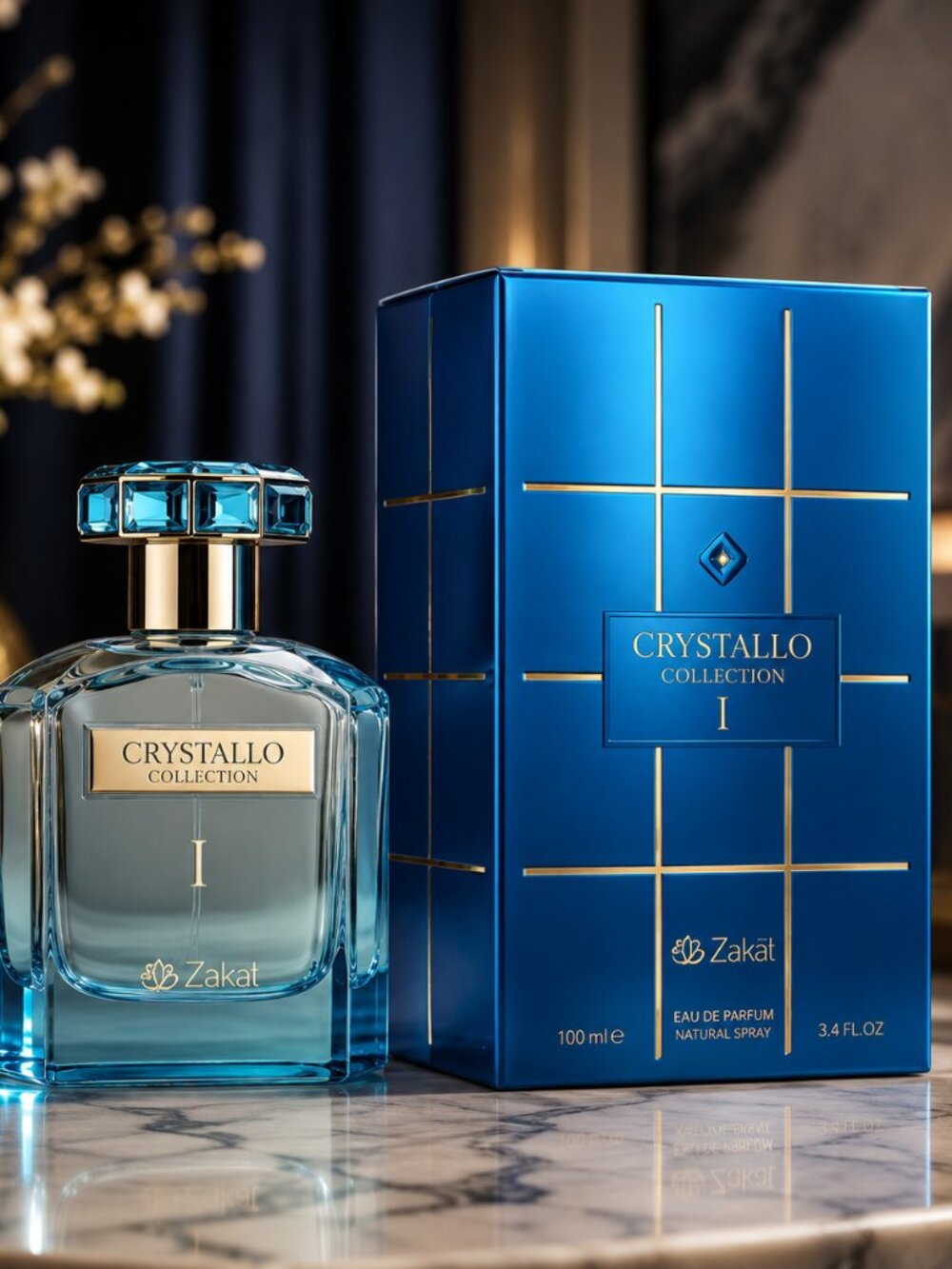 Crystallo Collection I Unisex Eau de parfum By Zakat 100 ML 3.4 FL Oz